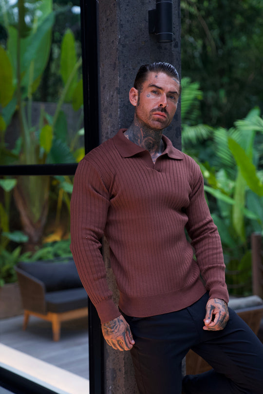 Sogno: Pull En Tricot à Coupe Musclée