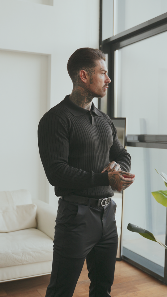 Sogno: Pull En Tricot à Coupe Musclée
