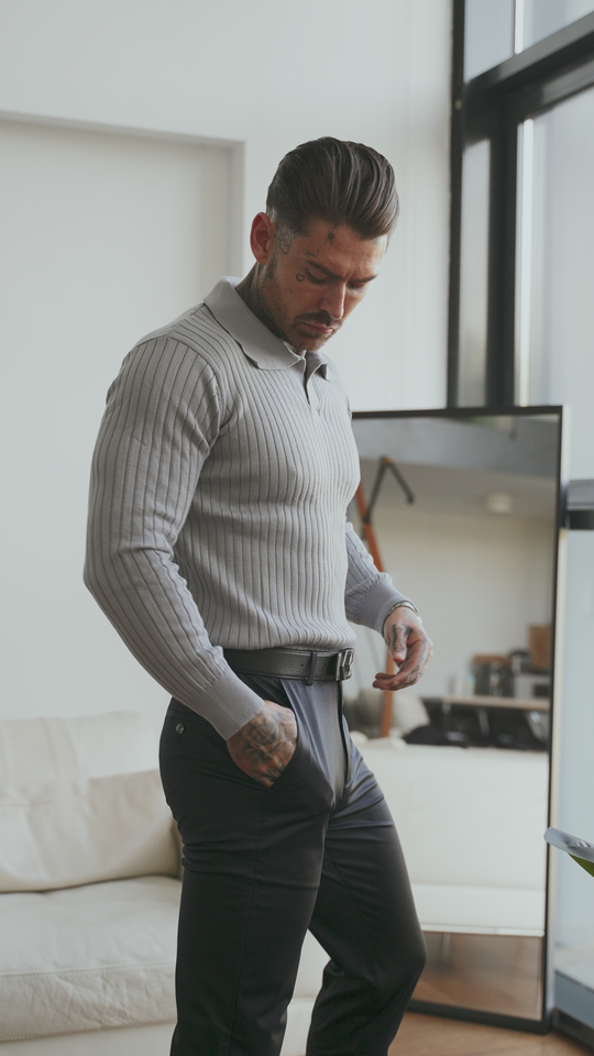 Sogno: Pull En Tricot à Coupe Musclée