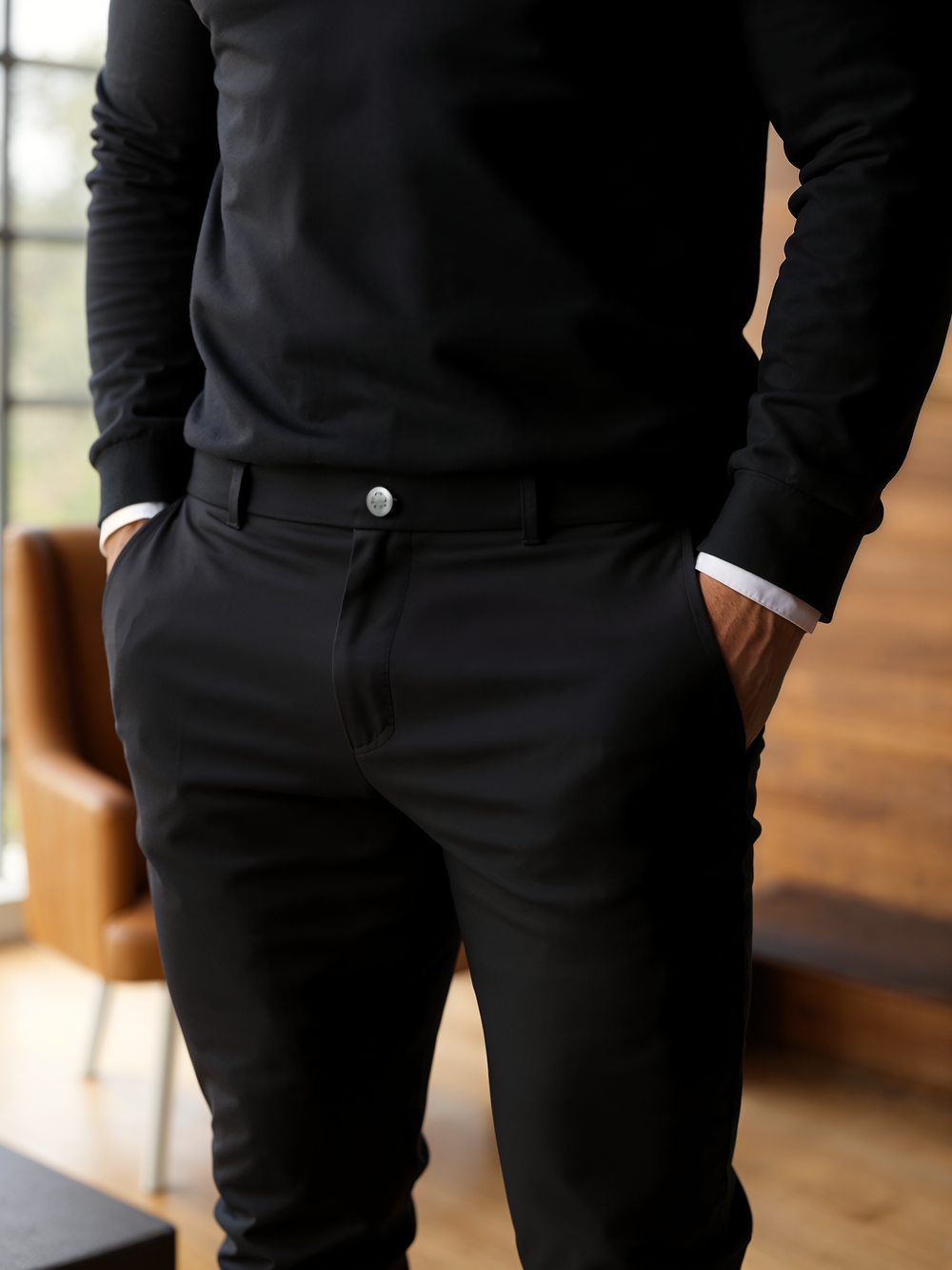 Attivo: Pantalon De Mobilité Moderne Infroissable